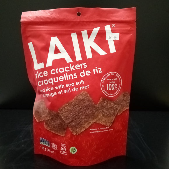 Laiki Rice Crackers - Red Rice with sea salt