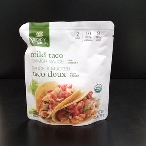 Simply Organic Simmer Sauce - Mild Taco for Chicken