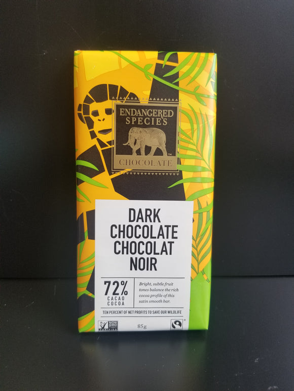 Endangered Species- Dark Chocolate 72%